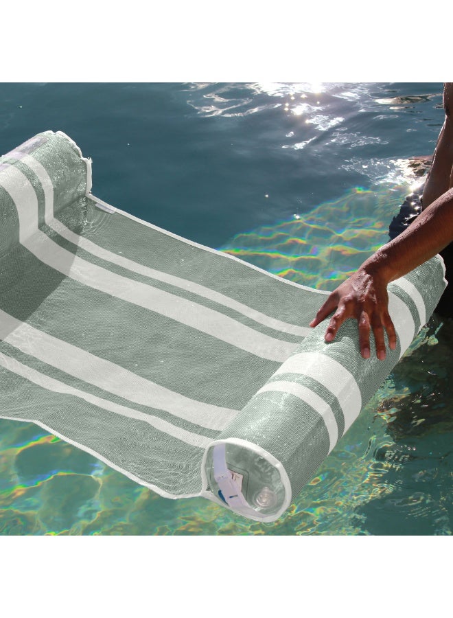 Sunnylife Mesh Hammock Float Seagrass Stripe – Kids and Family Pool Hammock Float, Comfortable Mesh Floating Lounger, Supportive Water Hammock for Relaxing Pool Play - Image 5